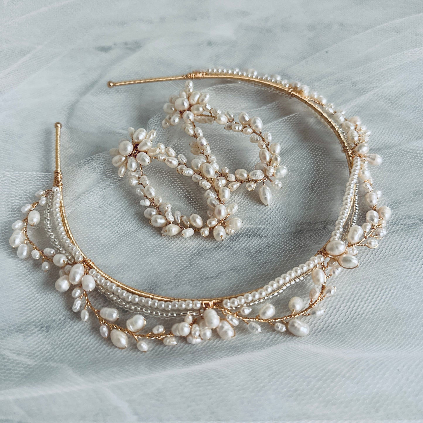 Mary Crown & Earrings