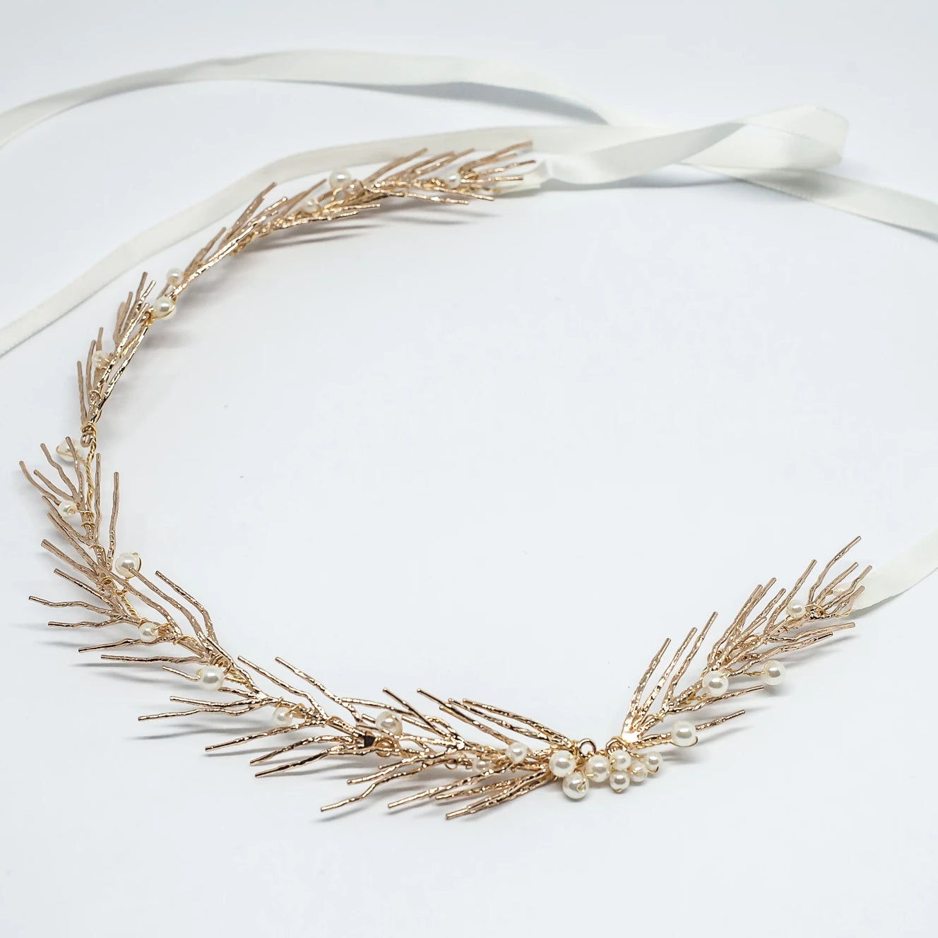 Gold bridal hair accessories